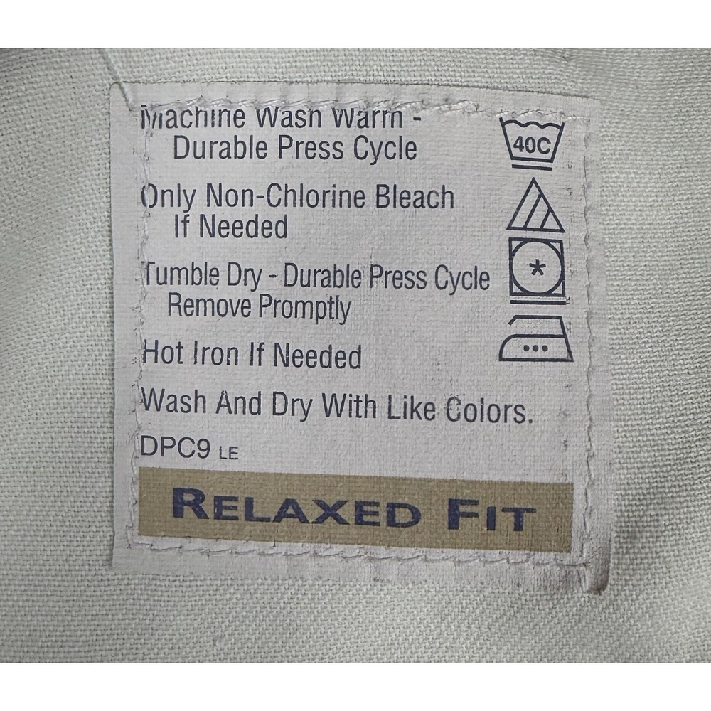 New Dockers Pleated Khaki Pants Size 38x32 Relaxed Fit Cotton Tan - Picture 9 of 9